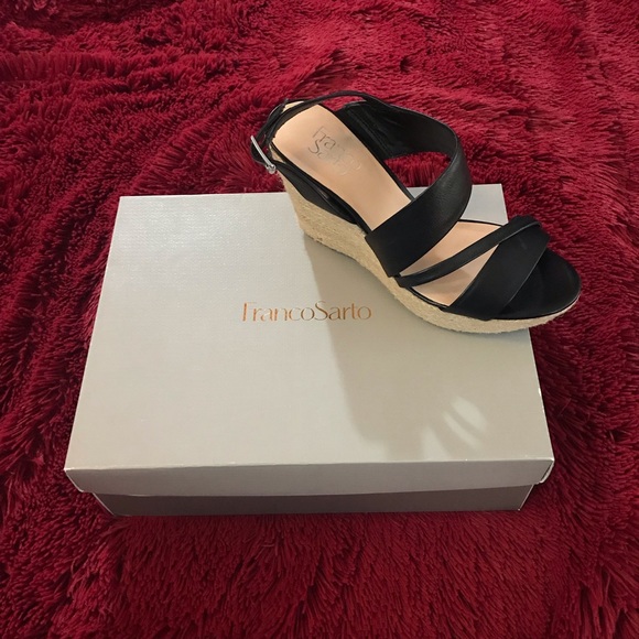 NEW FRANCO SARTO Sofia 2 Wedge Sandals - Picture 1 of 7